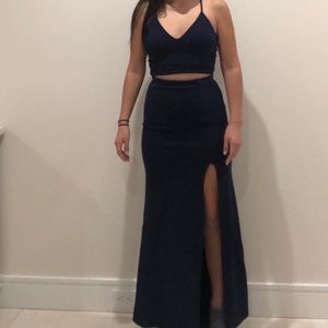 2 piece prom dress